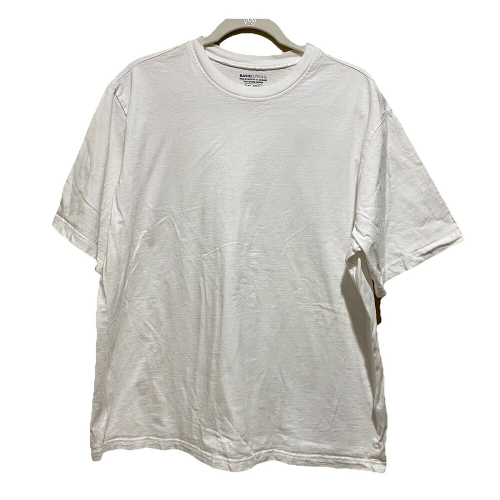 Mens White Graphic T Shirt Roots Athletics Logo Tee Cotton Short Sleeve XL
